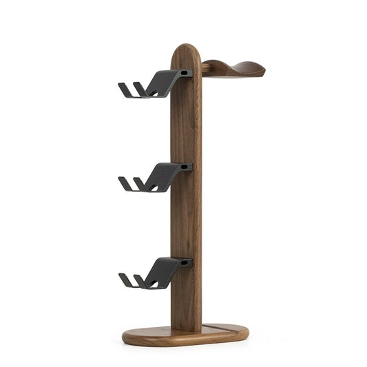 2-in-1 Walnut Wood Controller and Headphone Holder